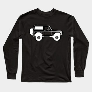 Ford Bronco White Outline Long Sleeve T-Shirt